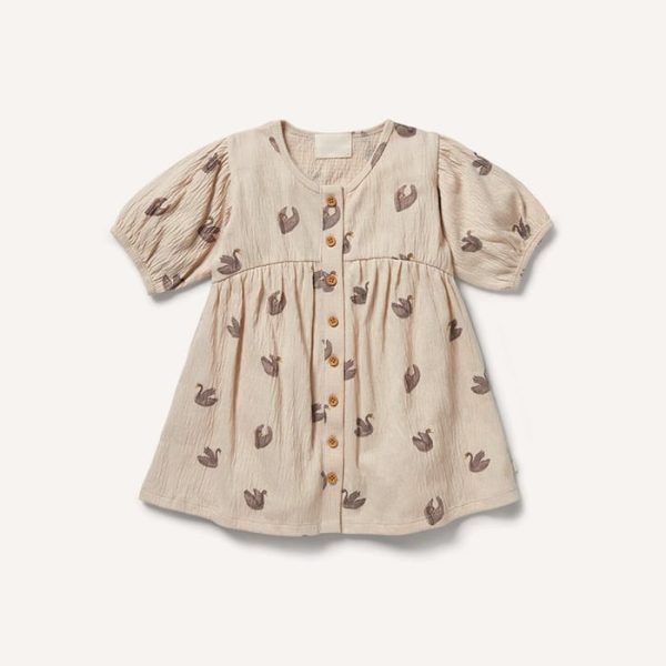 Crinkle Buttom Dress